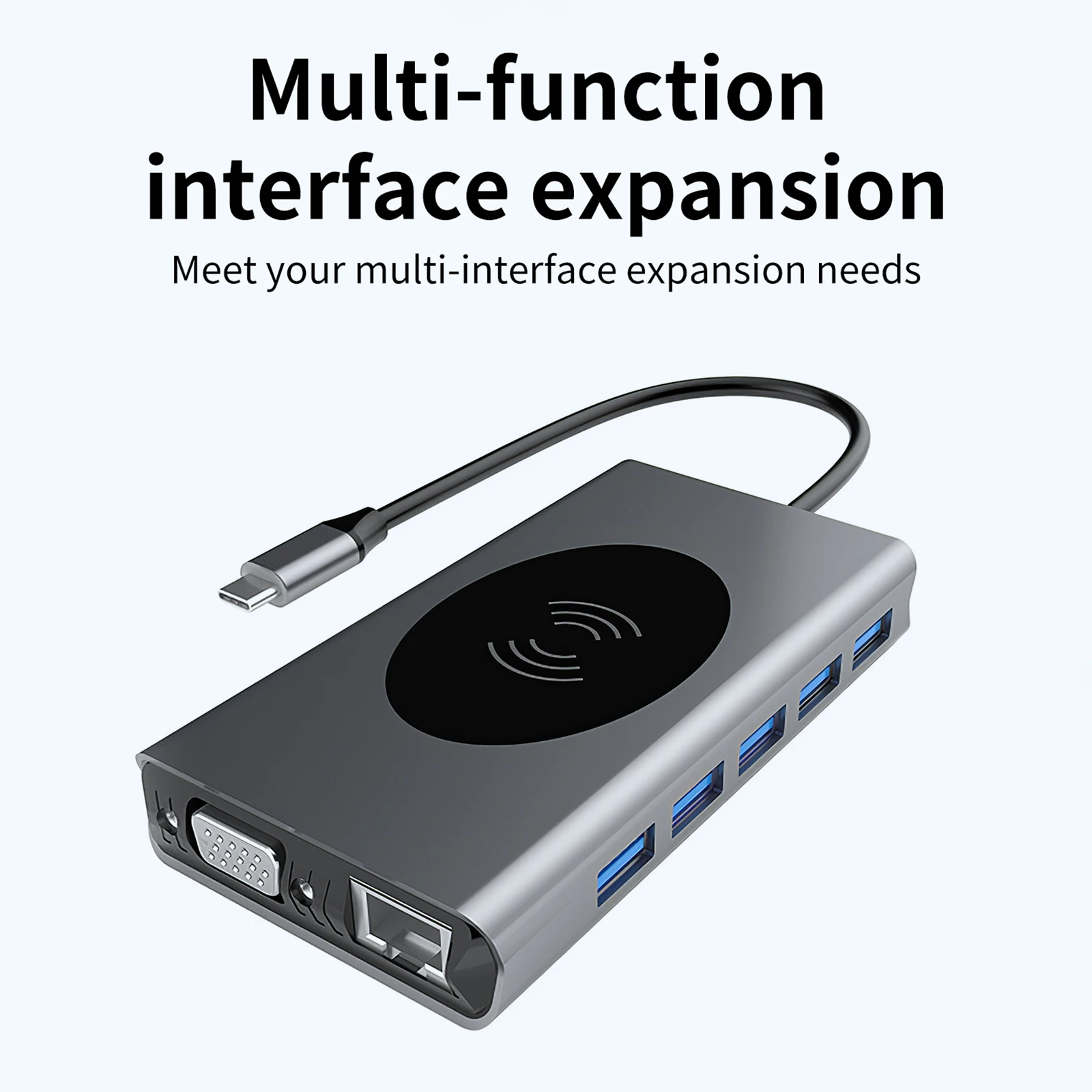 13 In 1 USB-C HUB Type-C Expansion Dock RJ45 Wireless Charge SD Card Reader For Macbook Pro Laptop Accessories
13 In 1 USB-C HUB Type-C Expansion Dock RJ45 Wireless Charge SD Card Reader For Macbook Pro Laptop Accessories