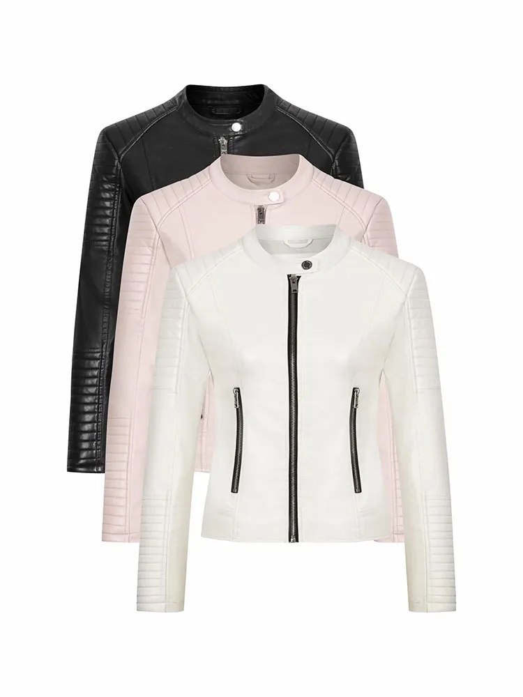Stylish Chic White Pu Leather Jacket 2019 Autumn Fashion Women Striped Long Sleeve Jacket Coat Casual High Street Outerwear
Stylish Chic White Pu Leather Jacket 2019 Autumn Fashion Women Striped Long Sleeve Jacket Coat Casual High Street Outerwear