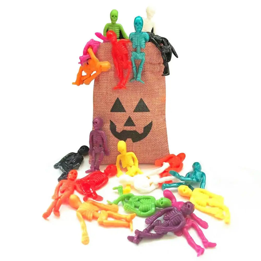 Скелеты на Хэллоуин мягкие Стрейчевые игрушки сувениры для вечеринок детей и