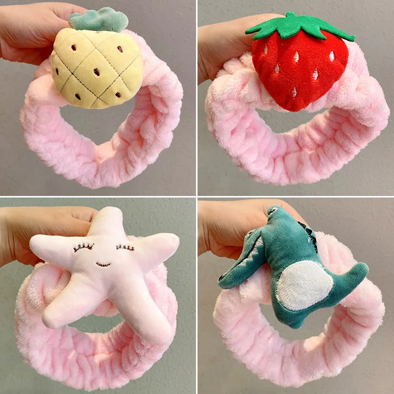 Женская повязка на голову с милым мультяшным рисунком резинка для волос тюрбаном
