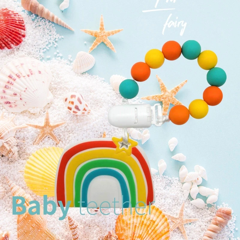 Cartoon Rainbow Silicone Teether BPA Free Food Grade Silicone Baby Soother Molar Beads Newborn Infants Toddler Teething Nursing
Cartoon Rainbow Silicone Teether BPA Free Food Grade Silicone Baby Soother Molar Beads Newborn Infants Toddler Teething Nursing