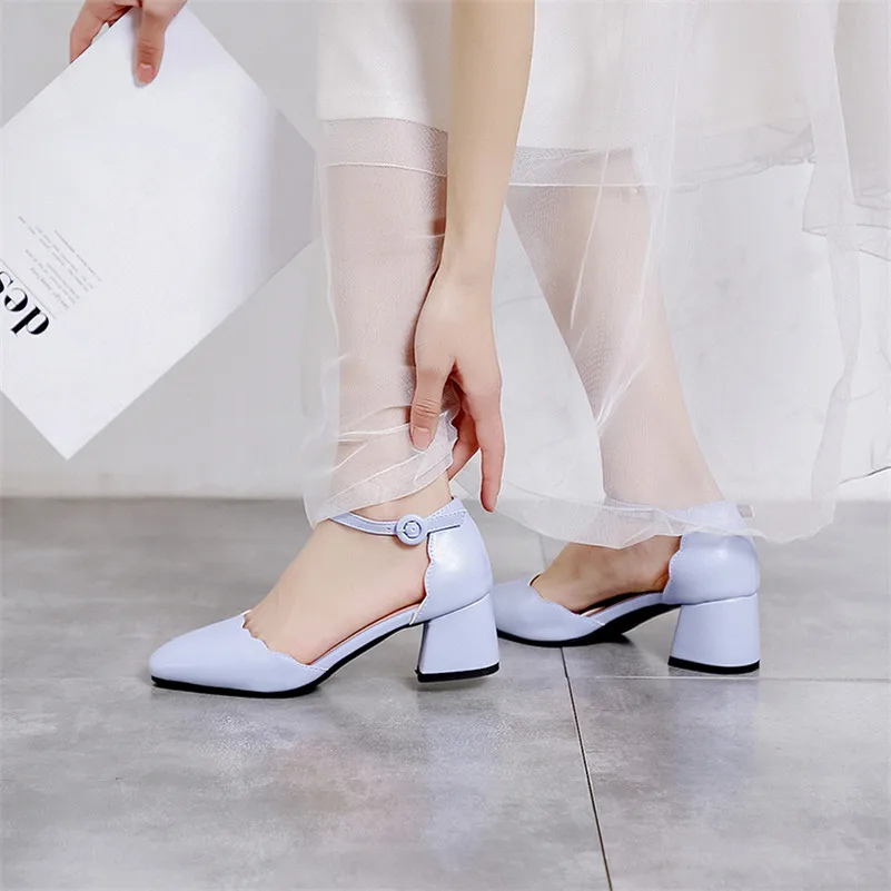 Meotina Women Pumps Two-Piece High Heel Shoes Square Toe Block Heels Buckle Lady Footwear Summer Shoes Female Beige Pink 33-43
Meotina Women Pumps Two-Piece High Heel Shoes Square Toe Block Heels Buckle Lady Footwear Summer Shoes Female Beige Pink 33-43