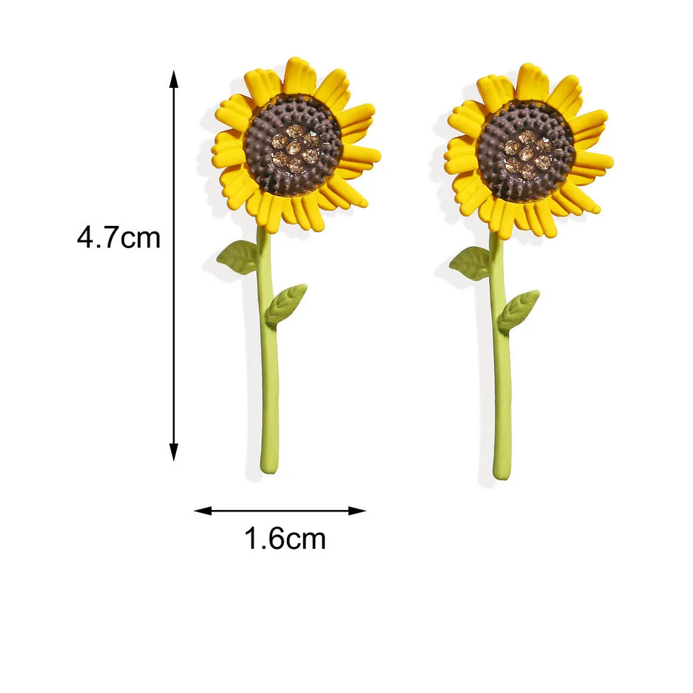 Korean Sweet Cute Sunflower Flower Stud Earrings Fashion Small Fresh Earrings Women's Jewelry Gift Earrings For Teens
Korean Sweet Cute Sunflower Flower Stud Earrings Fashion Small Fresh Earrings Women's Jewelry Gift Earrings For Teens