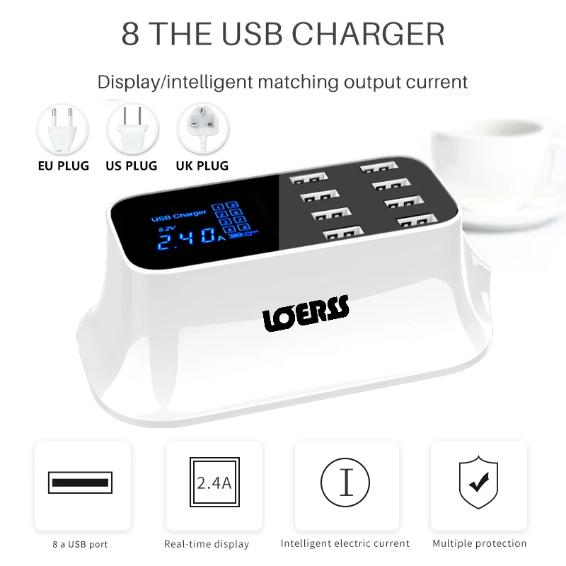 8 портов Мульти USB зарядное устройство концентратор Быстрая зарядка 3 0 Usb
