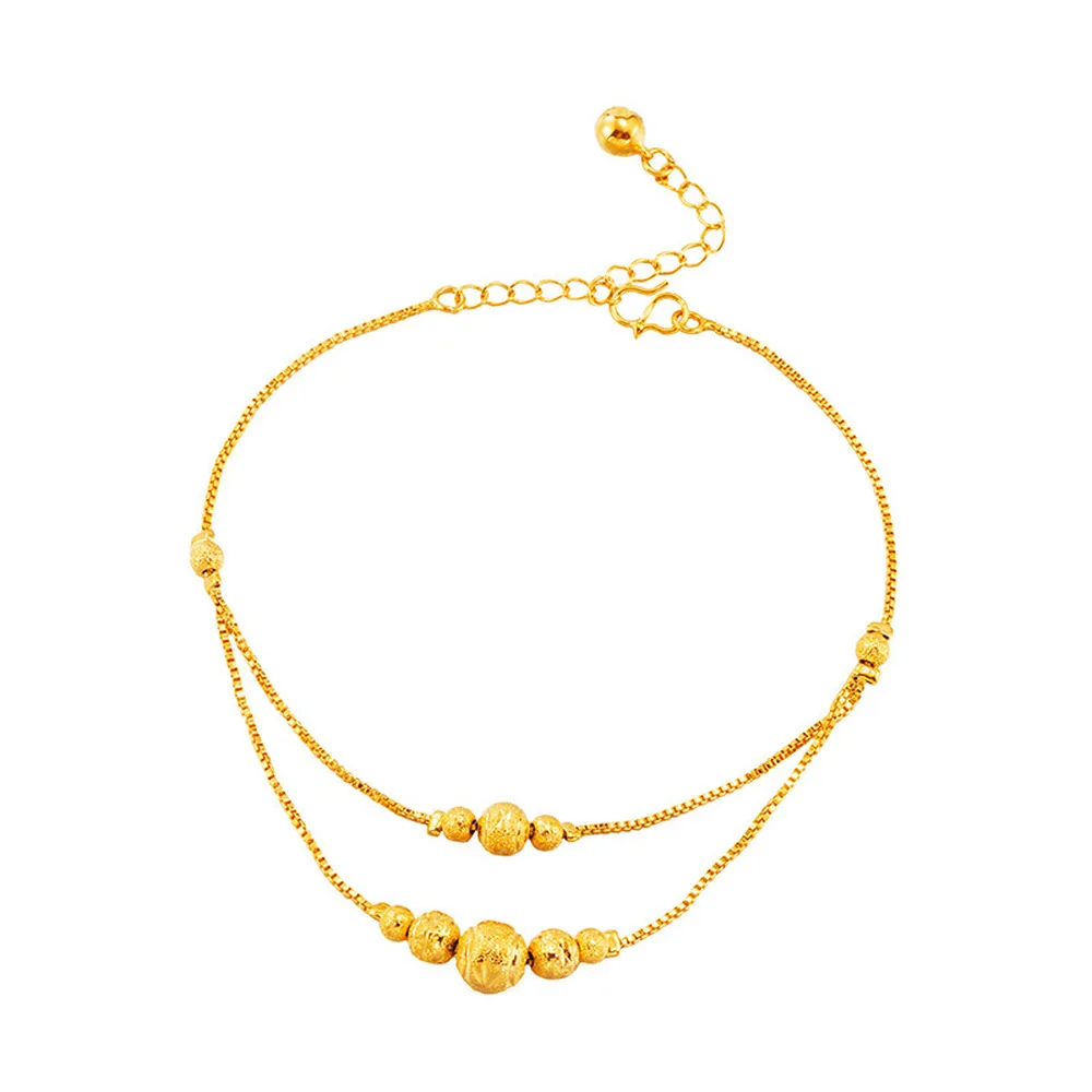 Korean Light Luxury Pure 24k Gold Anklet Egirl Summer Jewelry Fashion Sand Gold Foot Jewelry Women Bracelets Fashion Accessories
Korean Light Luxury Pure 24k Gold Anklet Egirl Summer Jewelry Fashion Sand Gold Foot Jewelry Women Bracelets Fashion Accessories