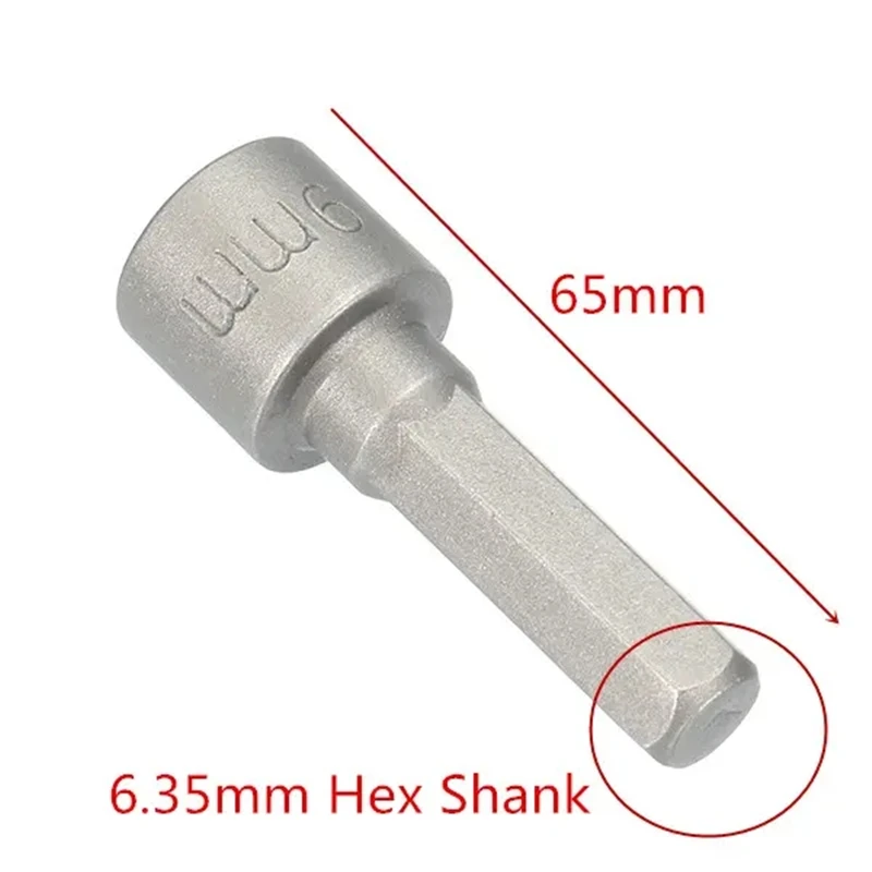 9Pcs 1/4 Inch Hex Shank Power Nut Driver Drill Bit Set 5-13mm CR-V Steel Socket Wrench
9Pcs 1/4 Inch Hex Shank Power Nut Driver Drill Bit Set 5-13mm CR-V Steel Socket Wrench