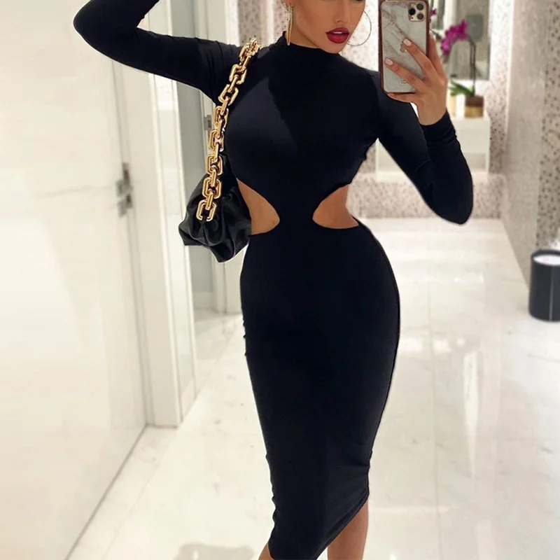 Sexy Bodycon Dress Women Long Sleeve Maxi Dress Irregular Hollow Out Waist Open Gown Party Dress Club Dress
Sexy Bodycon Dress Women Long Sleeve Maxi Dress Irregular Hollow Out Waist Open Gown Party Dress Club Dress