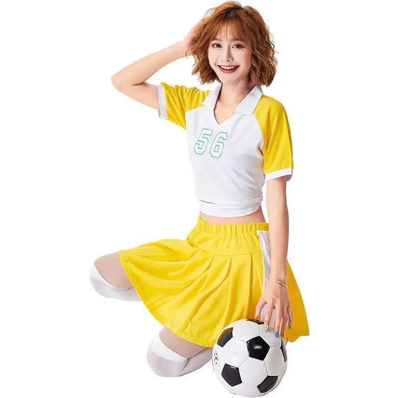 S-XL Top And Skirts Woman Games Cheerleaders Football Girl Baby Cosplay Female Halloween Cheering Squad Uniforms Costumes Dress
S-XL Top And Skirts Woman Games Cheerleaders Football Girl Baby Cosplay Female Halloween Cheering Squad Uniforms Costumes Dress