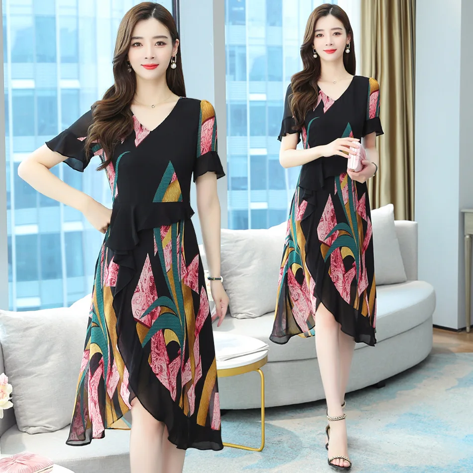 2021 women's summer wear new Korean version of ruffled fashion chiffon temperament goddess Fan waist floral dress
2021 women's summer wear new Korean version of ruffled fashion chiffon temperament goddess Fan waist floral dress