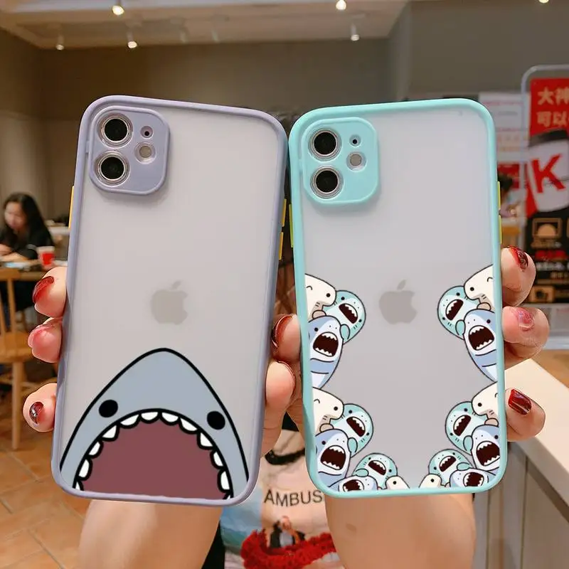 cute shark Phone Case For iPhone 13 12 11 Mini Pro XR XS Max 7 8 Plus X Matte transparent blue Back Cover
cute shark Phone Case For iPhone 13 12 11 Mini Pro XR XS Max 7 8 Plus X Matte transparent blue Back Cover