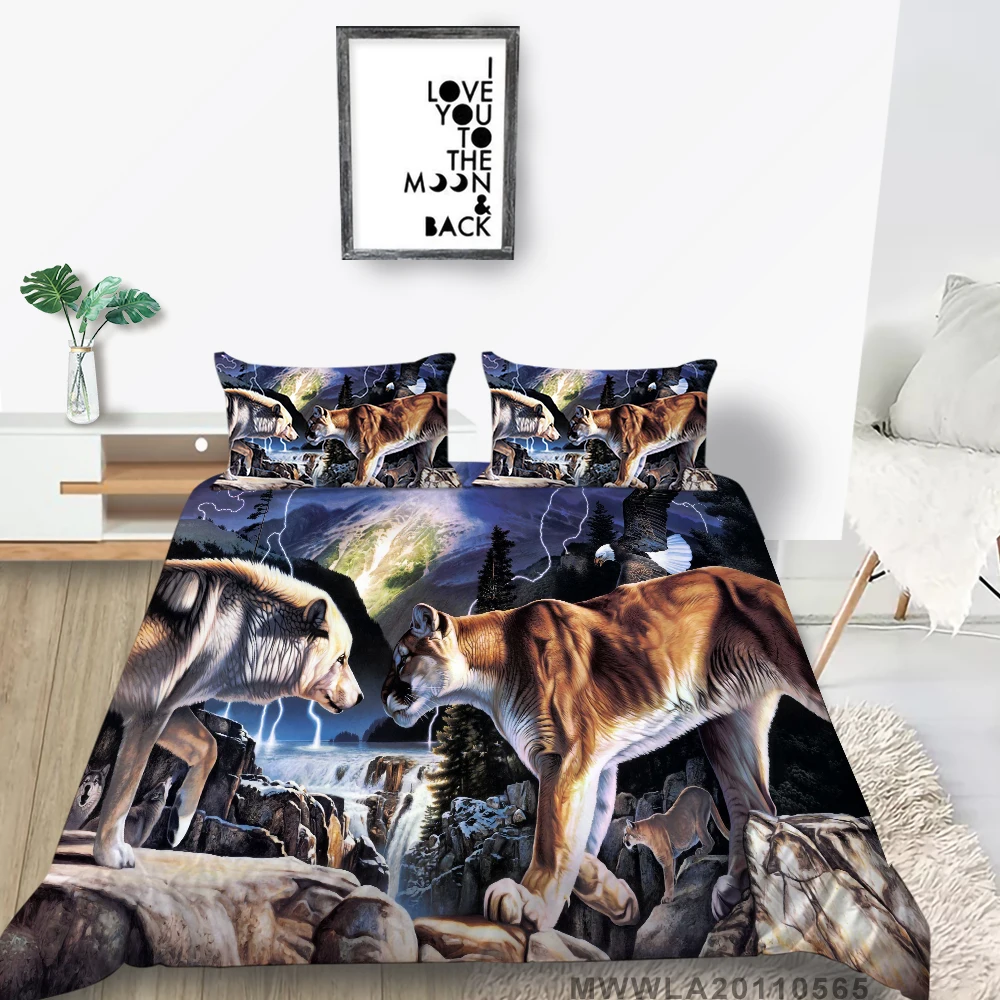 White Wolf Bedding Set For Kids Fashion Cartoon Duvet Cover Mysterious Cave Queen Single Twin Full Double King Artistic Bed Set
White Wolf Bedding Set For Kids Fashion Cartoon Duvet Cover Mysterious Cave Queen Single Twin Full Double King Artistic Bed Set
