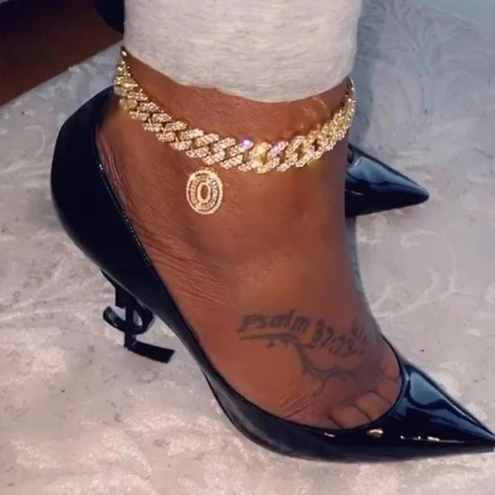 Hip Hop Initial Letters Pendants Cuban Link Chain Letter Anklet For Women Iced Out Baguette A-Z Initials Chunky Anklets Jewelry
Hip Hop Initial Letters Pendants Cuban Link Chain Letter Anklet For Women Iced Out Baguette A-Z Initials Chunky Anklets Jewelry