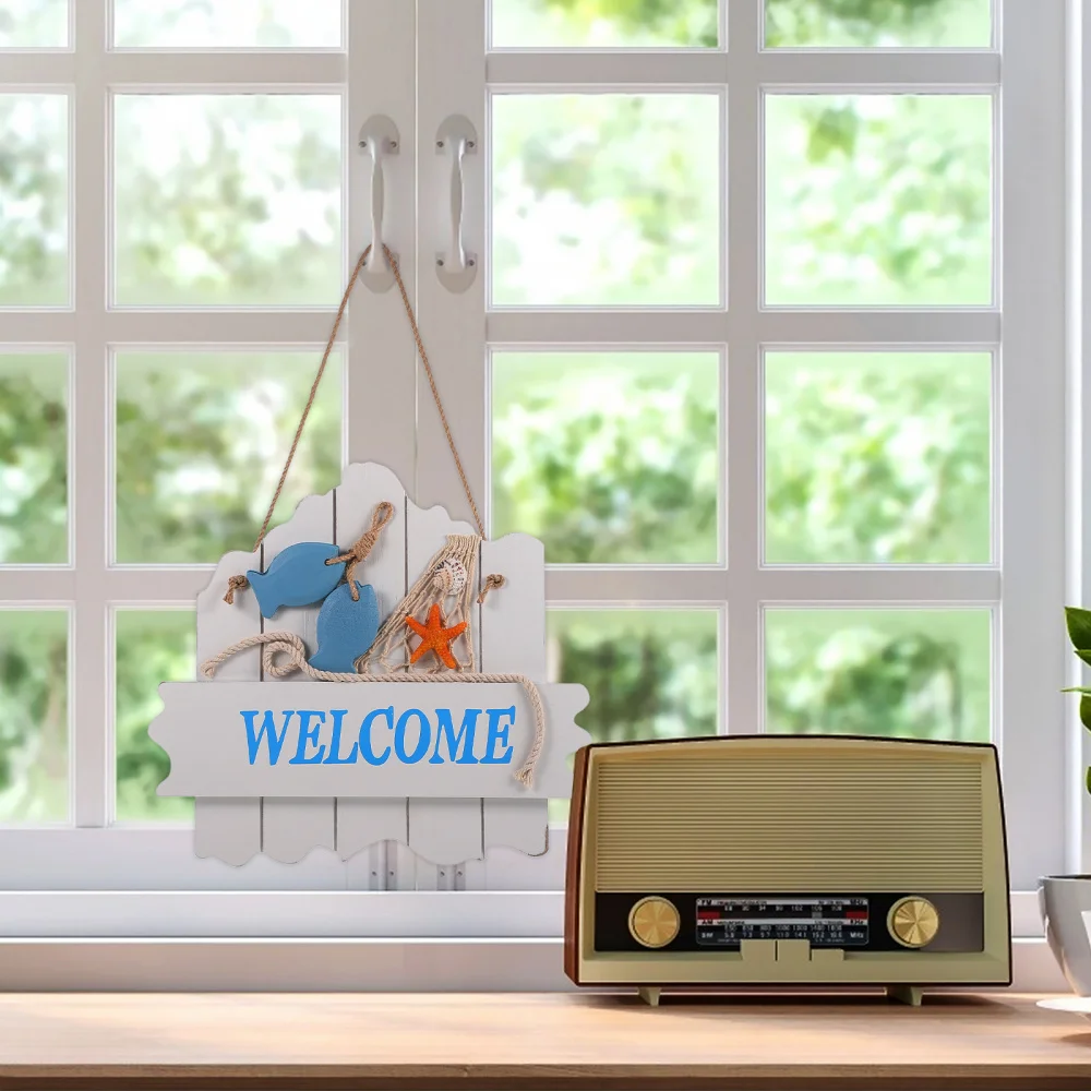 Ocean Theme Wooden Pendant Wall Door Hanging Welcome Sign Home Furnishing Gift
Ocean Theme Wooden Pendant Wall Door Hanging Welcome Sign Home Furnishing Gift