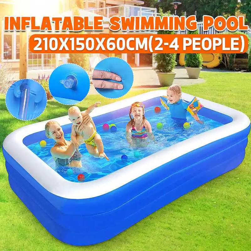 7ft 210CM Rectangular Inflatable Swimming Pool Paddling Pool Bathing Tub Outdoor Summer Swimming Pool Hot Spring For Kids Adult
7ft 210CM Rectangular Inflatable Swimming Pool Paddling Pool Bathing Tub Outdoor Summer Swimming Pool Hot Spring For Kids Adult