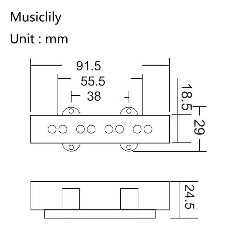 Pro Electric Bass Open Type Noiseless Bridge Pickup For 4 String Jazz Bass Jb Style
Pro Electric Bass Open Type Noiseless Bridge Pickup For 4 String Jazz Bass Jb Style