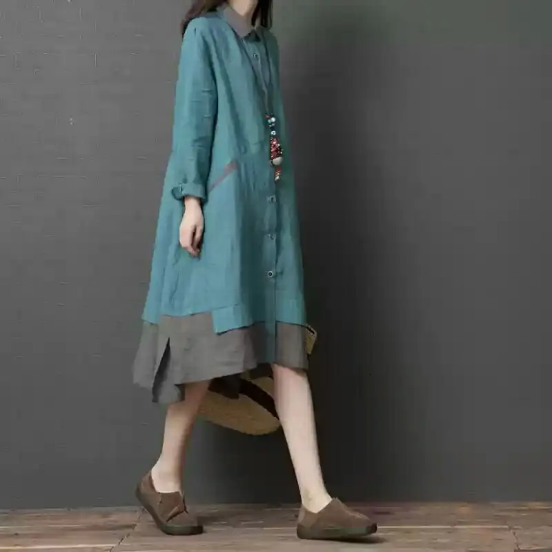 Женское платье из рами, свободная рубашка макси с длинным рукавом в Корейском стиле, формальная элегантная легкая повседневная одежда для о...
Женское платье из рами, свободная рубашка макси с длинным рукавом в Корейском стиле, формальная элегантная легкая повседневная одежда для о...