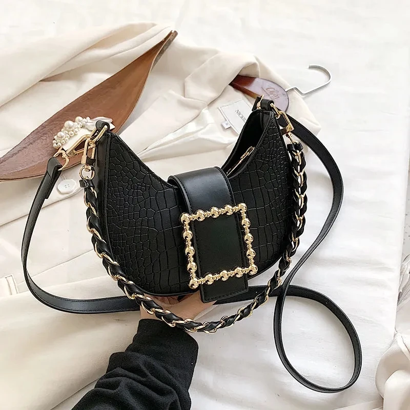 Weave Shoulder strap Armpit bag 2022 New Quality PU Leather Women's Designer Handbag Crocodile pattern Shoulder Messenger Bag
Weave Shoulder strap Armpit bag 2022 New Quality PU Leather Women's Designer Handbag Crocodile pattern Shoulder Messenger Bag