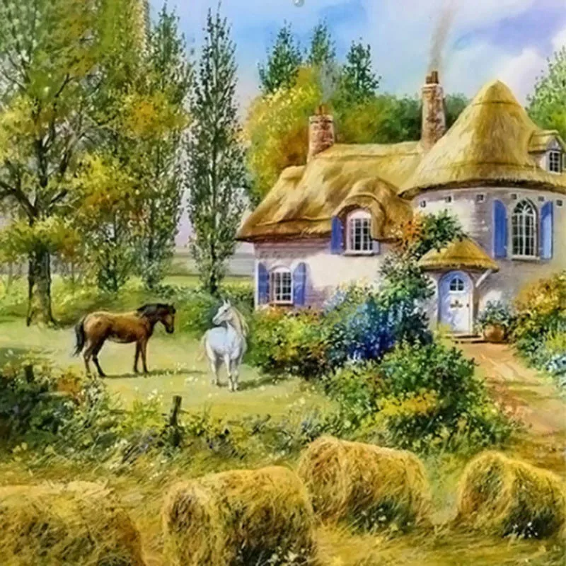 Full Drill Round 5D DIY Diamond Painting Rural House Diamond Embroidery Scenery Rhinestones Mosaic Cross stitch Home Decor W94
Full Drill Round 5D DIY Diamond Painting Rural House Diamond Embroidery Scenery Rhinestones Mosaic Cross stitch Home Decor W94