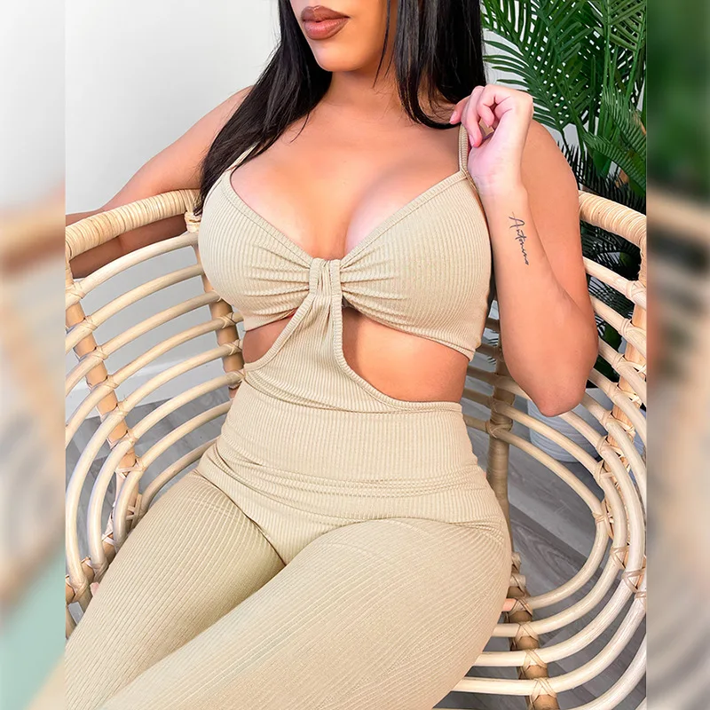 Women's new 2021 summer sexy backless sleeveless hollow sling tight-fitting casual jumpsuit women
Women's new 2021 summer sexy backless sleeveless hollow sling tight-fitting casual jumpsuit women