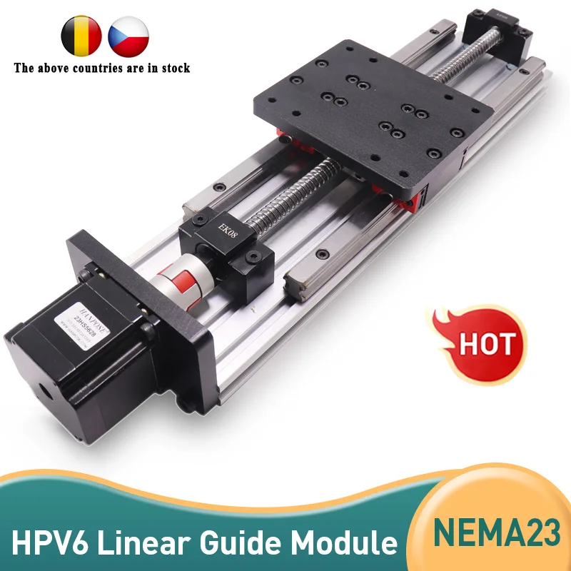 

NEMA23 HPV6 Linear module ballscrew sfu1204 with Linear Guides HGH15 HIWIN 100% same size with 2.8A 56mm stepper motor