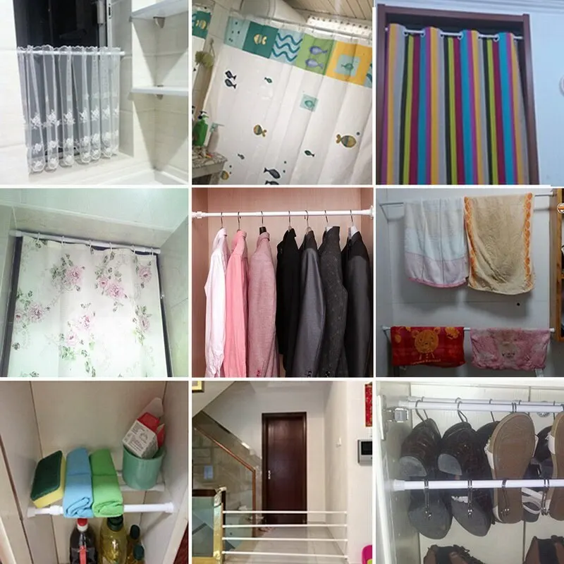 Bathroom Adjustable Curtain Rod Spring Loaded Extendable Telescopic Net Voile Tension Curtain Rail Pole Rod Rods 1pc
Bathroom Adjustable Curtain Rod Spring Loaded Extendable Telescopic Net Voile Tension Curtain Rail Pole Rod Rods 1pc