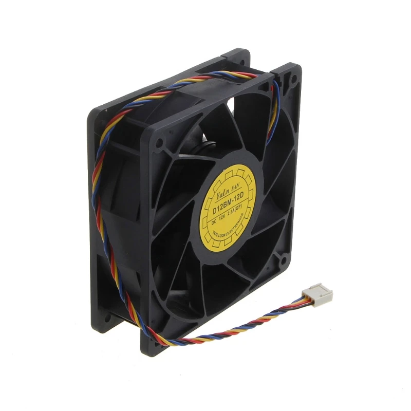 DC Brushless Fan D12BM-12D 12CM Cooling Fan 120mm DC12V 2.3A CPU Cooler Fan 120x120x38mm 4P Dual Ball Bearing 4700 rpm
DC Brushless Fan D12BM-12D 12CM Cooling Fan 120mm DC12V 2.3A CPU Cooler Fan 120x120x38mm 4P Dual Ball Bearing 4700 rpm