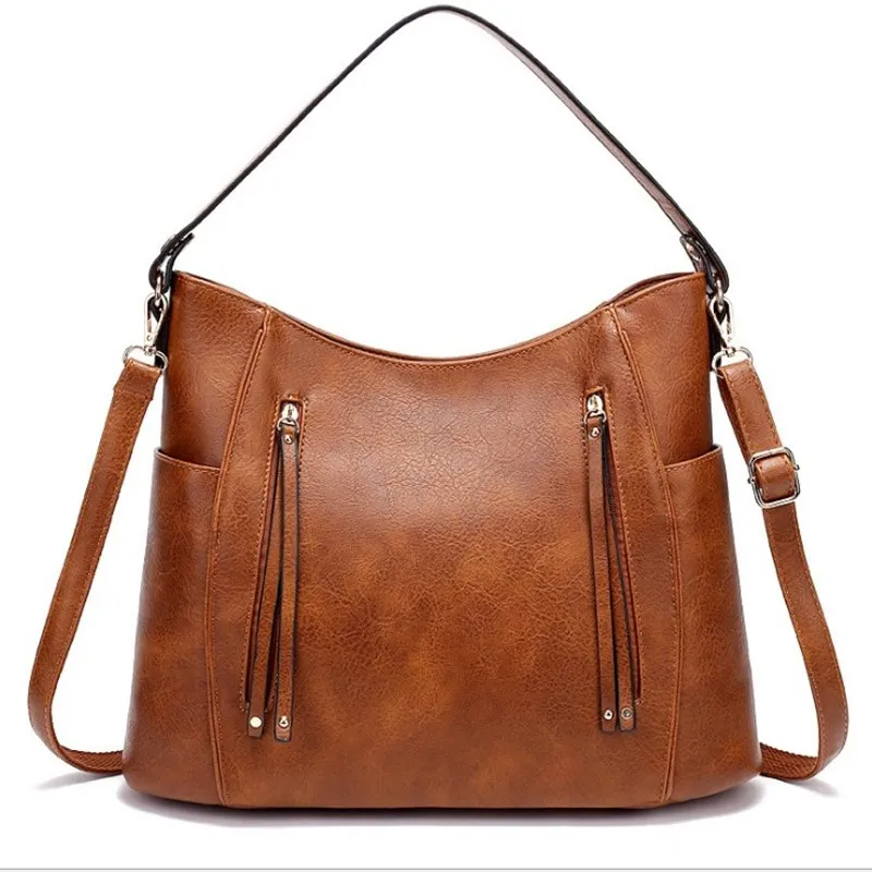 Women Vintage PU Leather Shoulder Messenger Bag All-match Ladies Casual Small Handbags Double Zipper Tassel Tote Shoulder Bag
Women Vintage PU Leather Shoulder Messenger Bag All-match Ladies Casual Small Handbags Double Zipper Tassel Tote Shoulder Bag