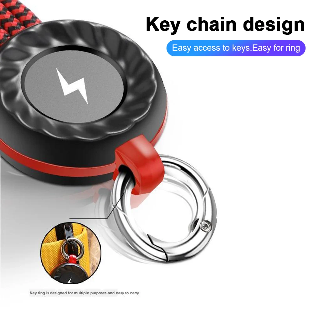 3 in 1 Charging Cable Emitting Keychain Data Cable Type C Micro USB iOS Quick Charge Cord for iPhone Android Smartphone
3 in 1 Charging Cable Emitting Keychain Data Cable Type C Micro USB iOS Quick Charge Cord for iPhone Android Smartphone