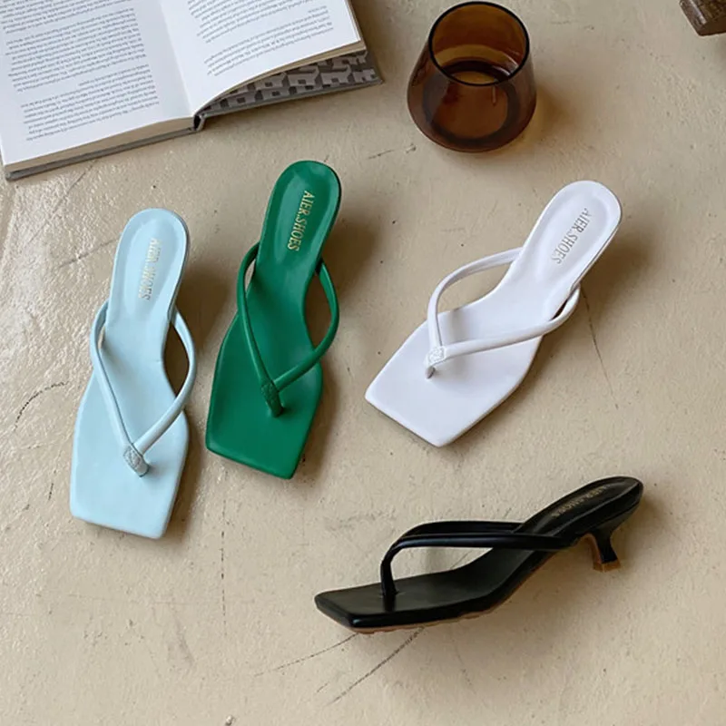 2022 Thin Low Heel Women Green Slipper Summer Outdoor Narrow Band Beach Slides Shoes Fashion Green Ladies Dress Sandals Shoe
2022 Thin Low Heel Women Green Slipper Summer Outdoor Narrow Band Beach Slides Shoes Fashion Green Ladies Dress Sandals Shoe