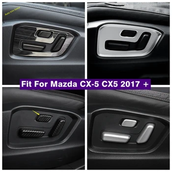 Door Switch Buttons Frame Seat Adjustment Decoration Panel Cover Trim Fit For Mazda CX-5 CX5 2017 - 2023 Interior Accessories