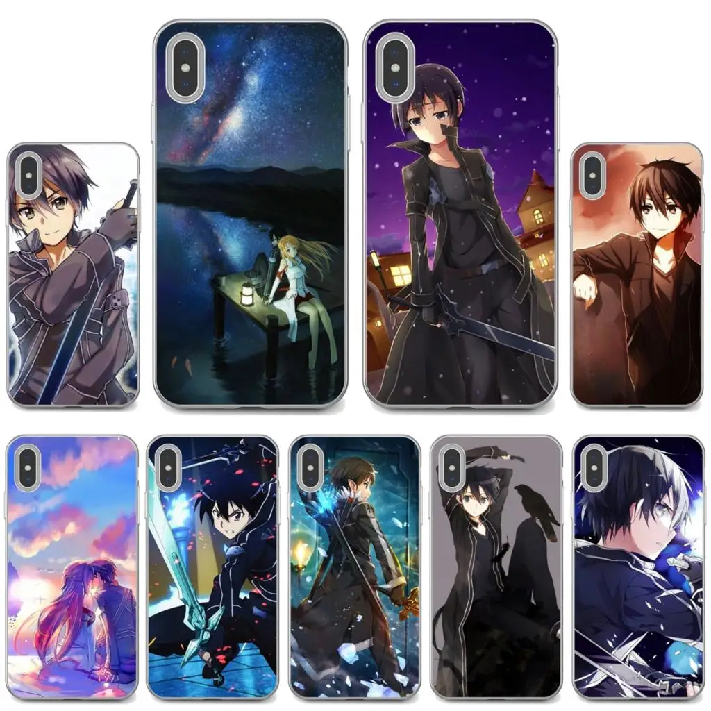 Силиконовый кожаный чехол Kirito Sword Art Online SAO Япония для Huawei P30 P40 P20 P7 P8 P9 P10 Lite Plus Pro 2015