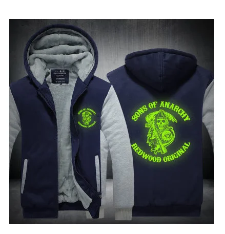 SOA Sons of Anarchy Hoodies Mens Winter fleece Thicken Warm Camouflage coat zipper Sweatshirt SAMCRO Print Mens Hoodies Jacket
SOA Sons of Anarchy Hoodies Mens Winter fleece Thicken Warm Camouflage coat zipper Sweatshirt SAMCRO Print Mens Hoodies Jacket