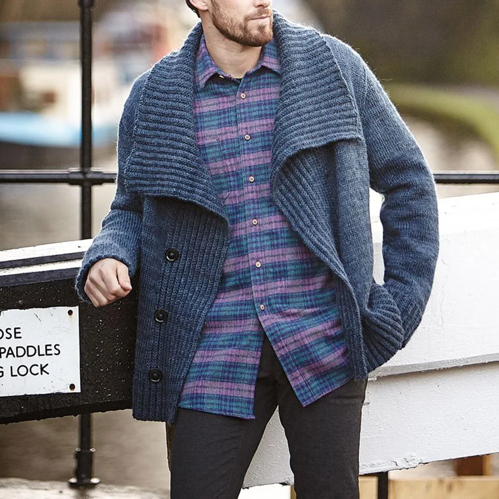Vintage Fashion Men Sweater Autumn Knitted Top Winter Clothing Lapel Single-Breasted Oversized Cardigan Casual Pull Femme New
Vintage Fashion Men Sweater Autumn Knitted Top Winter Clothing Lapel Single-Breasted Oversized Cardigan Casual Pull Femme New