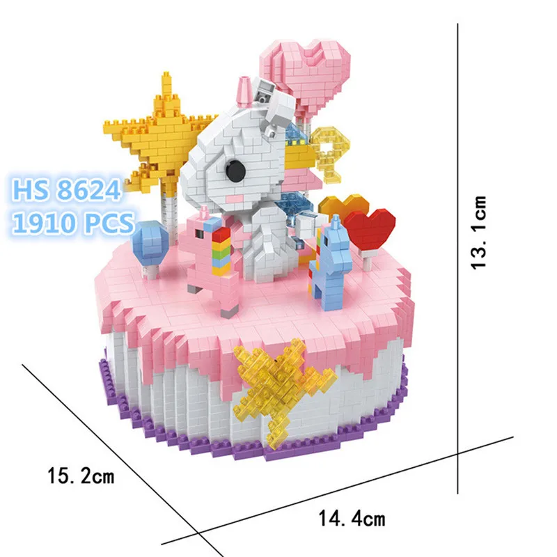 1910pcs Hsanhe Diamond Carousel Horse Toys Assembling Building Blocks Birthday Cake block toys for children gifts
1910pcs Hsanhe Diamond Carousel Horse Toys Assembling Building Blocks Birthday Cake block toys for children gifts
