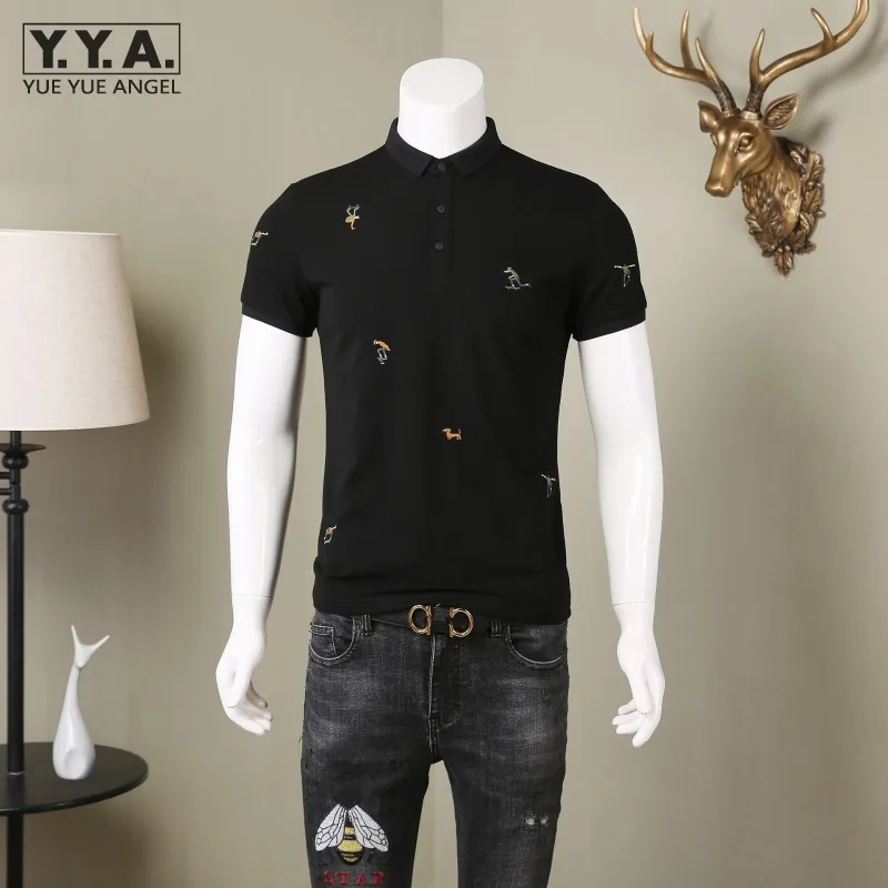 Мужская футболка в стиле Харадзюку С мультяшной вышивкой, облегающие офисные повседневные футболки с отложным воротником, Мужской пуловер,...
Мужская футболка в стиле Харадзюку С мультяшной вышивкой, облегающие офисные повседневные футболки с отложным воротником, Мужской пуловер,...