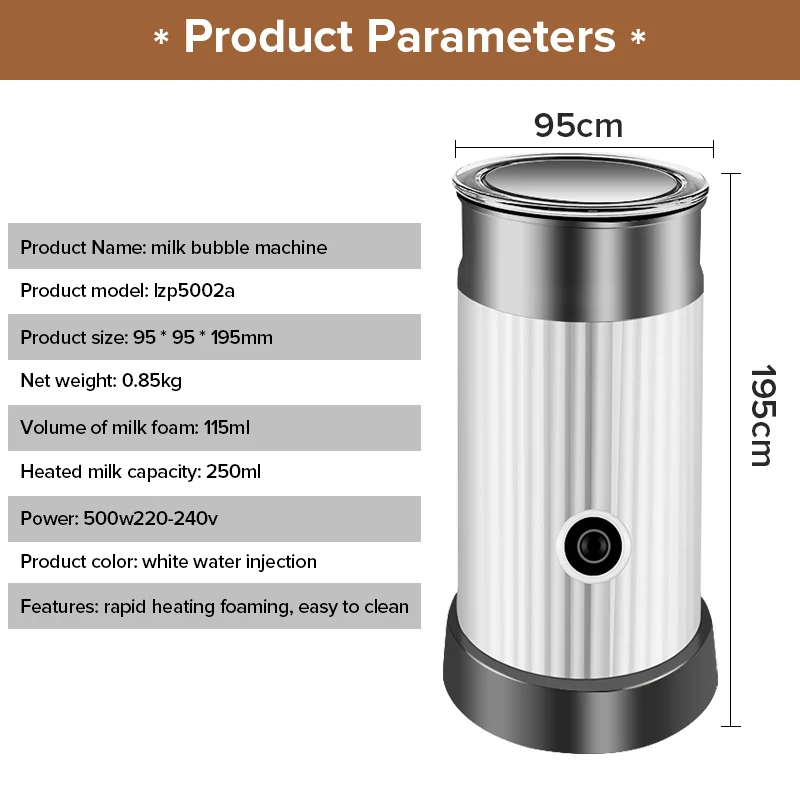 Milk frother Machine Cold/Hot Dual Use Full Automatic Household Hot Chocolate Machine 400W EU/UK Plug
Milk frother Machine Cold/Hot Dual Use Full Automatic Household Hot Chocolate Machine 400W EU/UK Plug