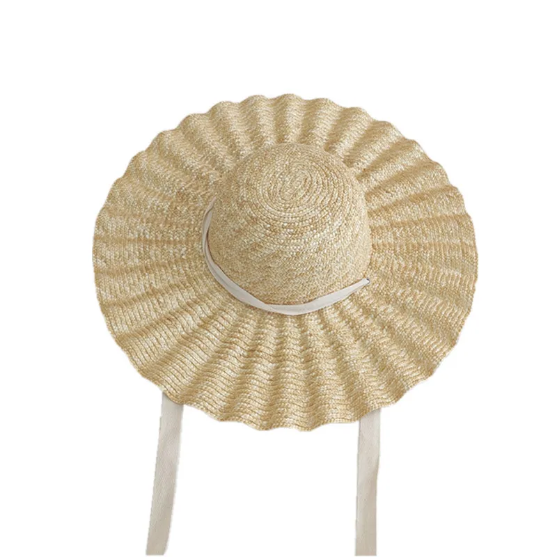 2020 Spring Summer New Women Cap Straw Hat Wave Side Ribbon Gress Cap Elegant Dome Shell Pattern Big Brim Sun Hat Beach Vacation
2020 Spring Summer New Women Cap Straw Hat Wave Side Ribbon Gress Cap Elegant Dome Shell Pattern Big Brim Sun Hat Beach Vacation