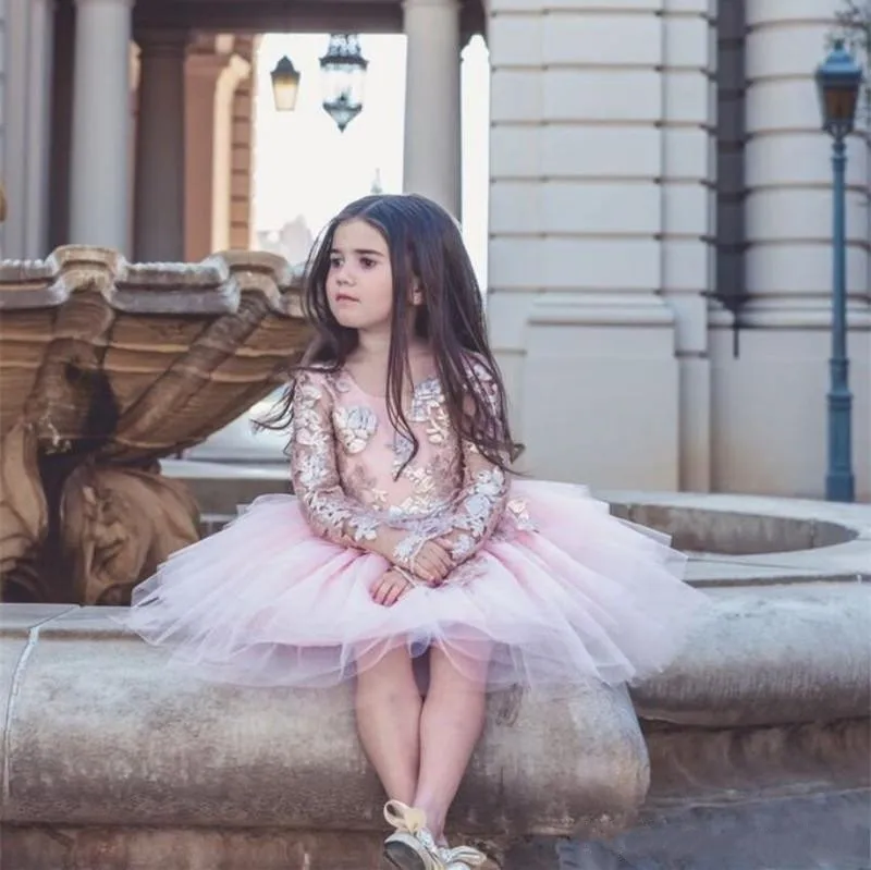 Lovely Pink Tulle Flower Girl Dress Long Sleeve Sequined Kids Gown Princess Girl Party Birthday Pageant Gown
Lovely Pink Tulle Flower Girl Dress Long Sleeve Sequined Kids Gown Princess Girl Party Birthday Pageant Gown