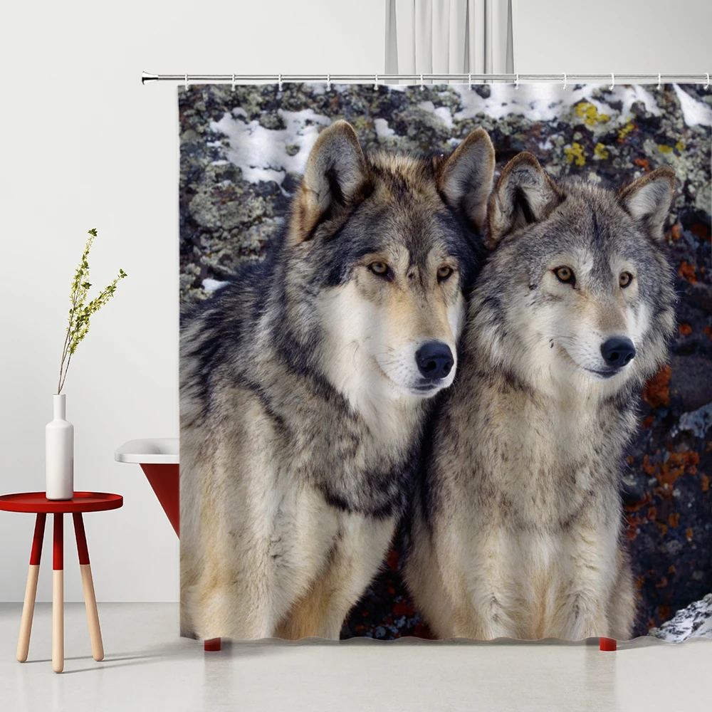 Wild Animal Shower Curtain Snow Wolf Winter Forest Pattern Printed Polyester Home Bathroom Decor Bath Cloth Curtains With Hook
Wild Animal Shower Curtain Snow Wolf Winter Forest Pattern Printed Polyester Home Bathroom Decor Bath Cloth Curtains With Hook