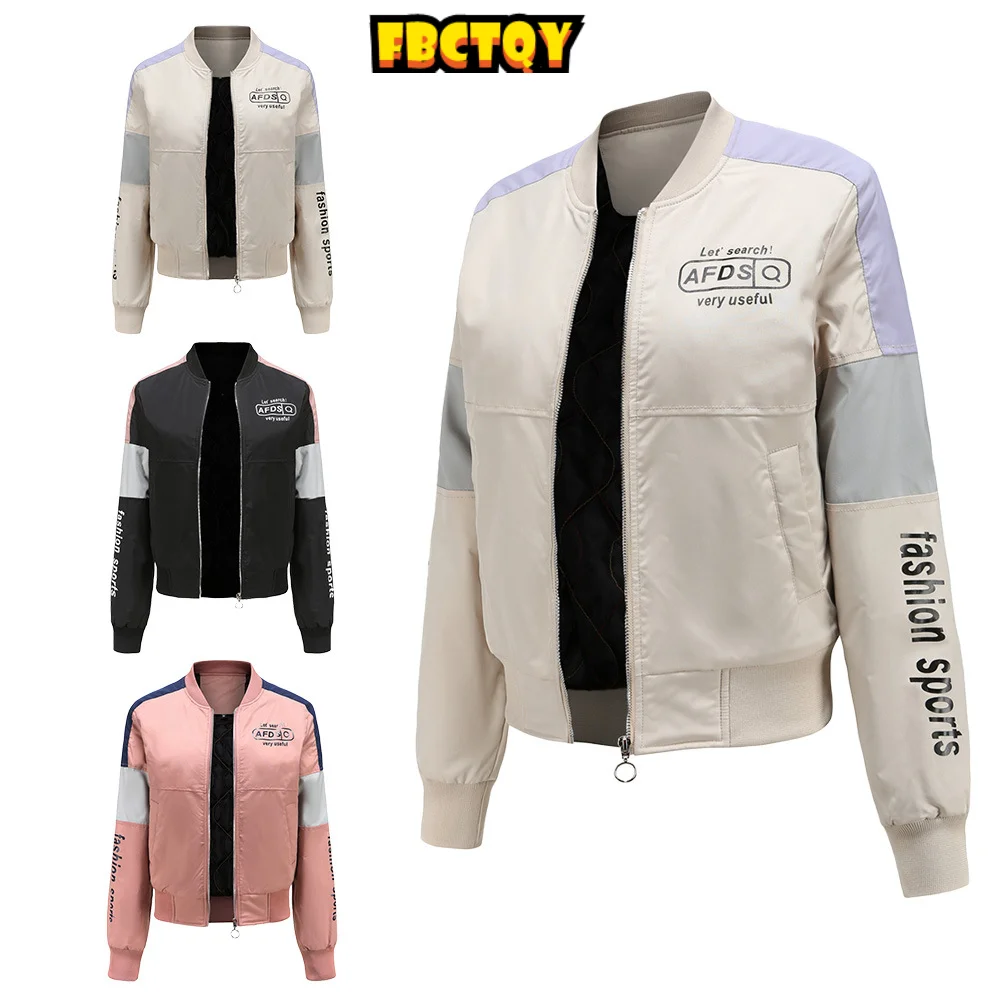 2021 Jacket Women's spring and autumn jacket with cotton jacket color matching baseball suit Print Pilot Jiake girl women jacket
2021 Jacket Women's spring and autumn jacket with cotton jacket color matching baseball suit Print Pilot Jiake girl women jacket