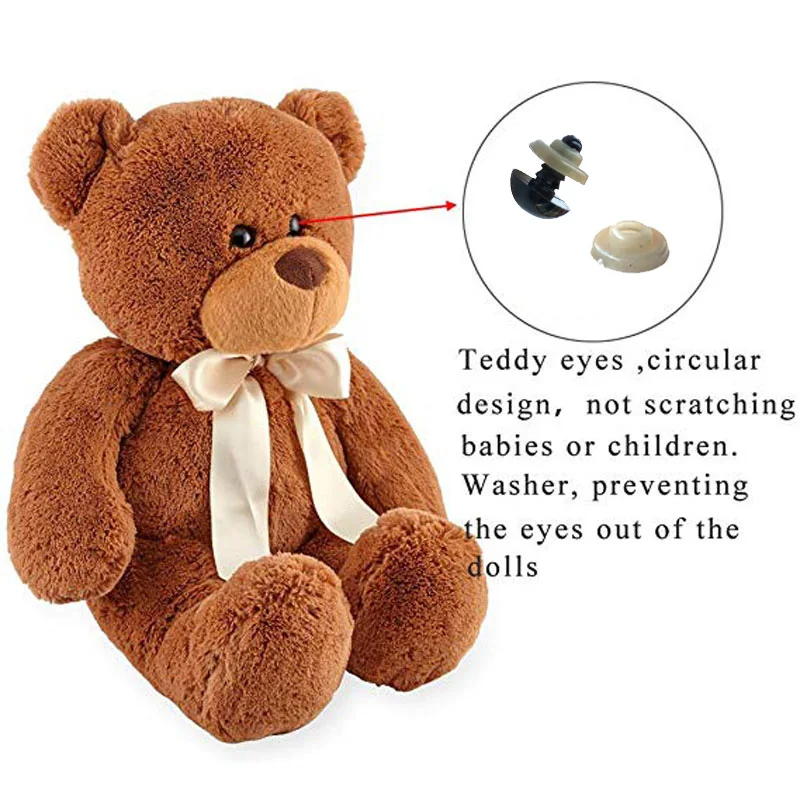 100 шт./пакет DIY игрушки куклы глаза черный Пластик Безопасность кукла с