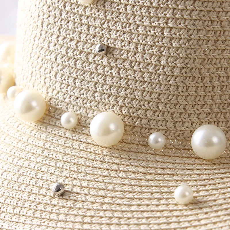 Summer British Pearl Jazz Sun Hat Women Fashion Travel Straw Hat Lady Beach Vacationr Sun protection Cap Panama Selling
Summer British Pearl Jazz Sun Hat Women Fashion Travel Straw Hat Lady Beach Vacationr Sun protection Cap Panama Selling