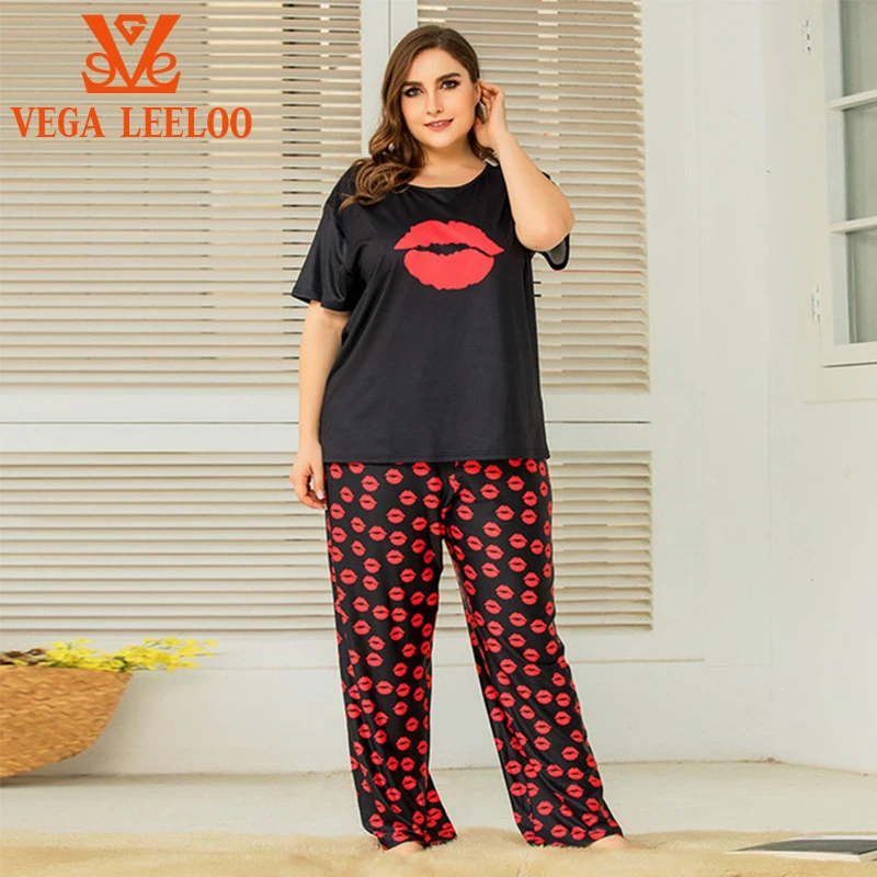 2021 Plus Size 4XL Sleepwear Women's Pajamas Set Short Sleeve Long Pant Summer Soft Home Wear Suits
2021 Plus Size 4XL Sleepwear Women's Pajamas Set Short Sleeve Long Pant Summer Soft Home Wear Suits