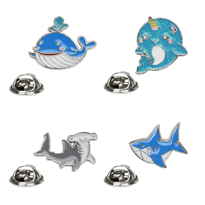 Personalized new women's marine animal whale shark metal drip brooch Gifts for children Multiple styles to choose from
Personalized new women's marine animal whale shark metal drip brooch Gifts for children Multiple styles to choose from