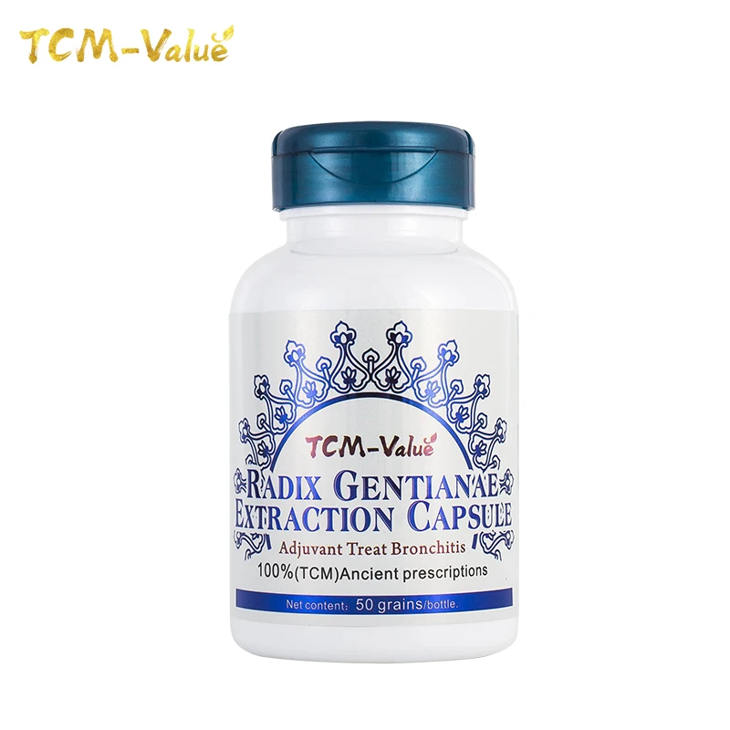 TCM-Value Radix Gentianae Extraction Capsule, Adjuvant Treat Bronchitis, Cure chronic bronchitis and Iaryngopharyngitis, 50pcs 
TCM-Value Radix Gentianae Extraction Capsule, Adjuvant Treat Bronchitis, Cure chronic bronchitis and Iaryngopharyngitis, 50pcs