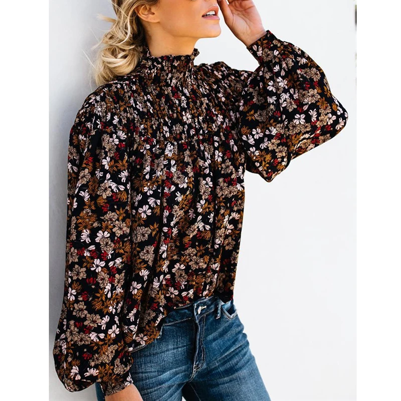 Women Floral Print BlouseAutumn 2019 Sexy Turtleneck Long Sleeve Polka Dot Shirt AM1204
Women Floral Print BlouseAutumn 2019 Sexy Turtleneck Long Sleeve Polka Dot Shirt AM1204