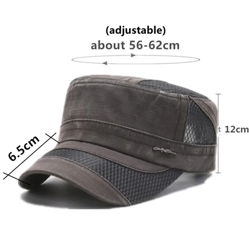 XdanqinX Summer Men Flat Cap Washed Cotton Navy Hat Breathable Mesh Military Hats Snapback Cap Adjustable Size Casual Sports Cap
XdanqinX Summer Men Flat Cap Washed Cotton Navy Hat Breathable Mesh Military Hats Snapback Cap Adjustable Size Casual Sports Cap