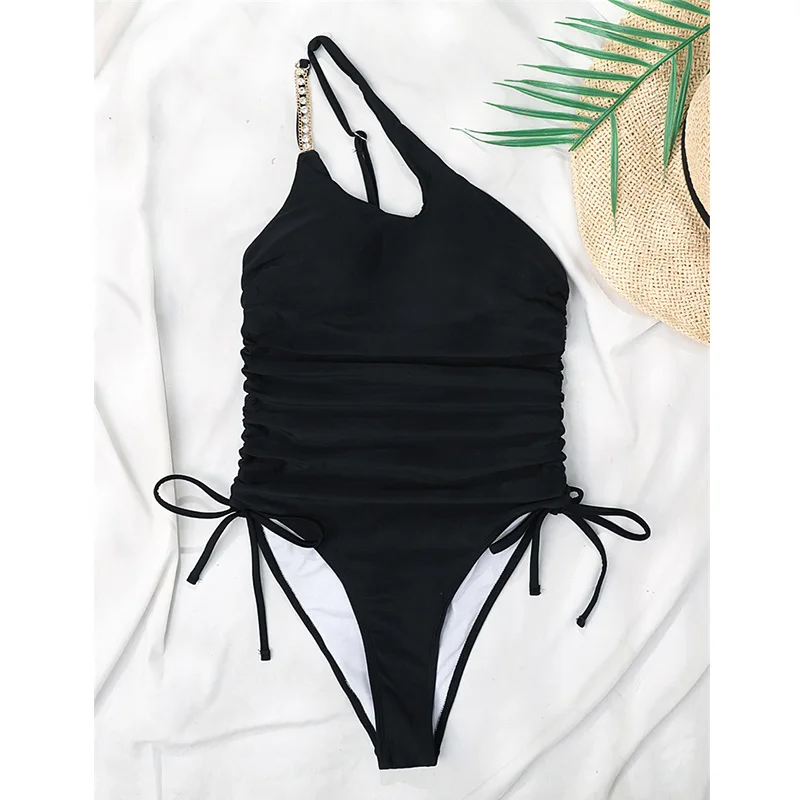 Сексуальный однотонный Монокини со складками, женский купальник на одно плечо с цепочкой, женский купальный костюм 2022, цельные костюмы, пля...
Сексуальный однотонный Монокини со складками, женский купальник на одно плечо с цепочкой, женский купальный костюм 2022, цельные костюмы, пля...