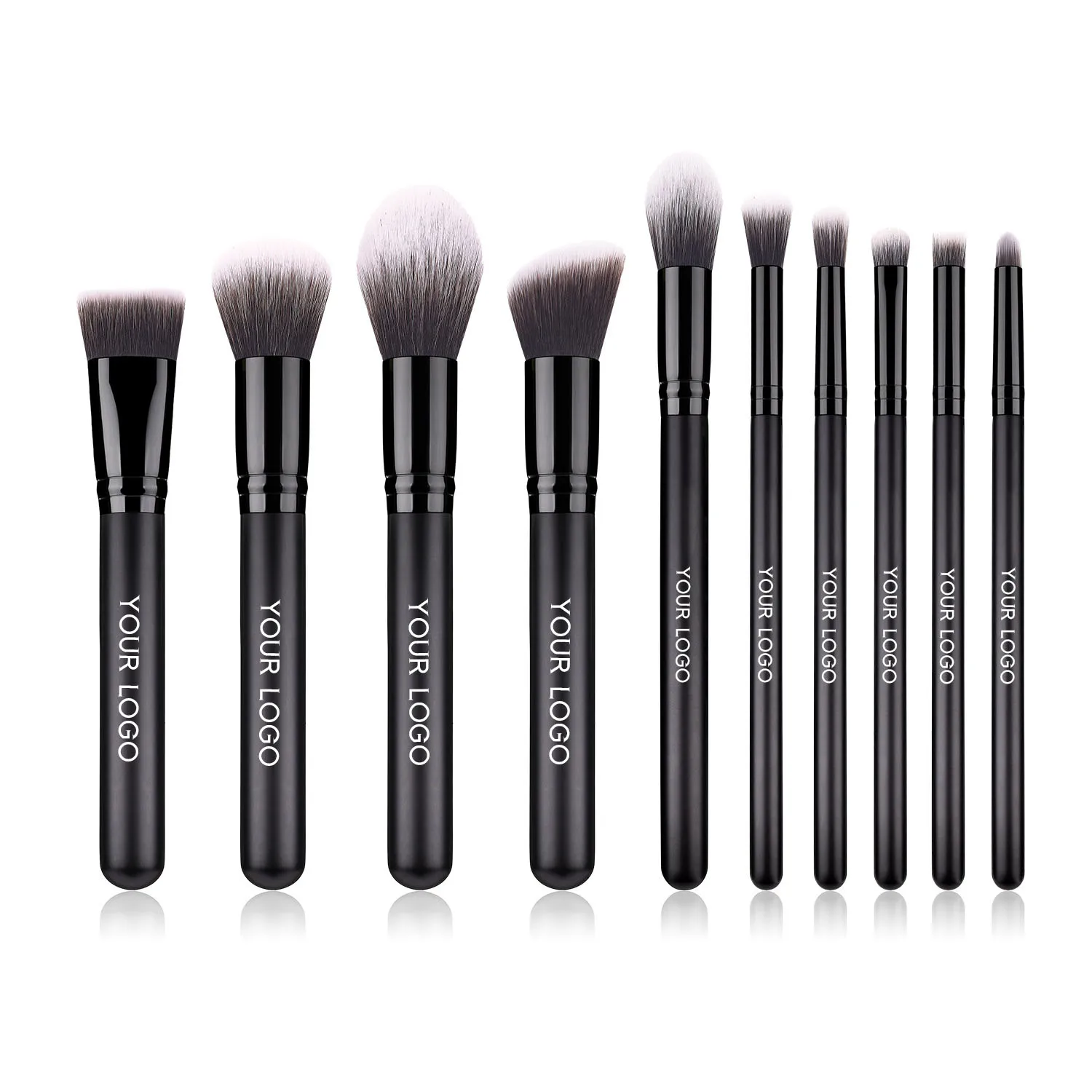 Hot Luxury 10 Pcs Gift High Quality Vegan Synthetic Black Color Custom Logo Cosmetic Private Label Makeup Brush Set Dropshipping
Hot Luxury 10 Pcs Gift High Quality Vegan Synthetic Black Color Custom Logo Cosmetic Private Label Makeup Brush Set Dropshipping
