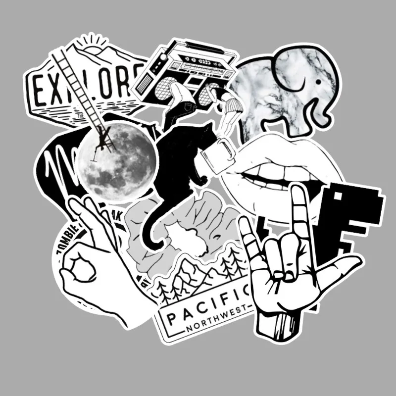 Black White Cartoon Graffiti Sticker Car Water Cup Creative Aesthetics DIY Manual Photo Album Scrapbook Stationery Stickers
Black White Cartoon Graffiti Sticker Car Water Cup Creative Aesthetics DIY Manual Photo Album Scrapbook Stationery Stickers